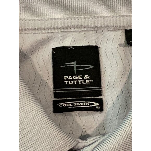 Page & Tuttle Mens Cool Swing Polo Shirt Gray Golf Short Sleeve Size Large - Picture 5 of 12